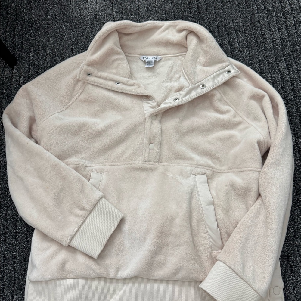 Athleta Cream Pullover Sweater